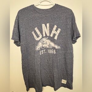 Retro brand Heather Navy Short-Sleeve UNH Graphic Tee Size L Men’s